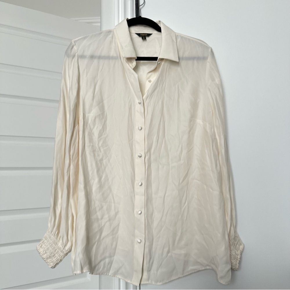 Marée Pour Toi 100% Silk Blouse Size 12